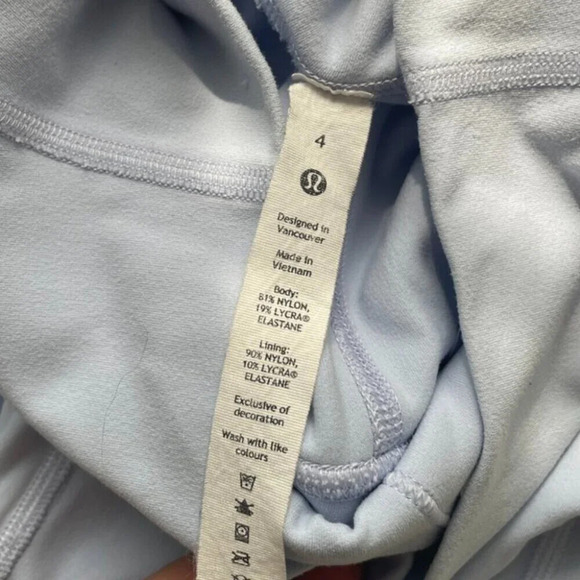 Lululemon Align Double Lined High Rise Legging Pant 21" Pastel Blue Size 4 - Picture 8 of 8